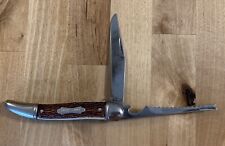 VTG Colonial Prov. USA FISH KNIFE 2 Blade Folding Pocket Knife SCALER FILET picture