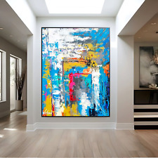 Sale Abstract Caribbean Colors HANDMADE 60H X 48W & 2 FREE CANVAS 2,495 Now 995 picture
