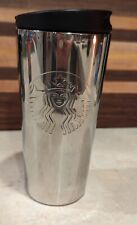 Starbucks 2014 Stainless Steel Embossed Mermaid Tumbler With Mirror Finish 16 oz picture
