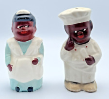 Antique japanese African American salt / pepper shakers picture