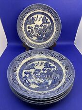 Willow Blue Soup Salad Bowls Churchill Made in England Excellent picture