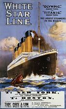 Titanic White Star Ship Ocean Liner Memorabilia advertising poster UK ad 1912 5 picture