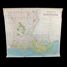 1952 4’ X 5’ Official Map Of Louisiana Department Of Public Works 1/6” = 1 Mile picture