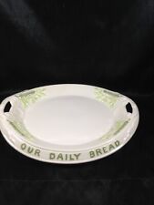 Religious Ceramic Platter Give Us This Day Our Daily Bread Signed picture