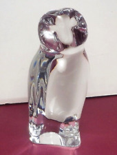 CLASSIC signed BACCARAT clear crystal BARN OWL 4