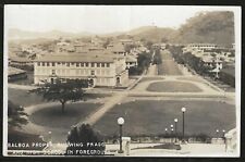 View of Balboa Proper and High School, Canal Zone,  Early Real Photo Postcard picture