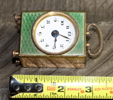 19th 20th Century German Germany Enamel Travel Time Clock Timepiece picture