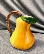 Vintage Ceramiche Bassano Ceramic Pear Pitcher/Water Jug Made in Italy picture