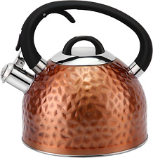 Copper Tea Kettle Stainless Steel Teapot Whistling Kettle Unique Butto picture