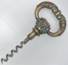 Brass Corkscrew Solid Brass Ornate 4-7/8” Height With Attractive Patina picture