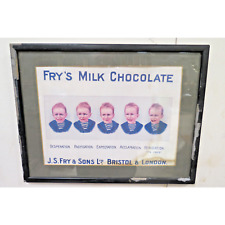 Framed Vintage Fry's Mild Chocolate Bristol & London, England Advertisement picture