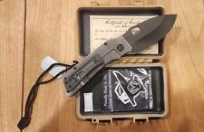 Medford TFF-1 PVD S35VN Drop Point Blade Tumbled Titanium Handles picture