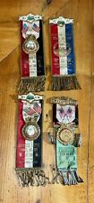 WOODMEN OF THE WORLD SOVEREIGN CAMP MEDAL BADGE Pins Ribbon WI 4 Lot picture