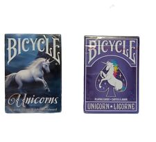 2018 Dated Bicycle Limited Edition Unicorn Rainbow Playing Cards Sealed- 2 DeckS picture