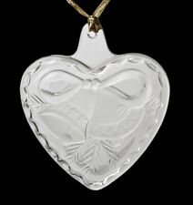 NEW Mikasa Holiday Song Jingle Bells Heart Glass Crystal  Christmas Ornament  picture