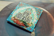 Spain Barcelona Sagrada Familia Tourist Souvenir 3D Resin Mosaic Fridge Magnet picture