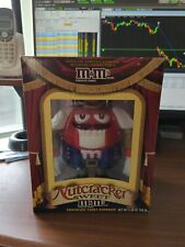 M&M's Limited Edition Holiday Chocolate Candy Dispenser Nutcracker Sweet Red  picture