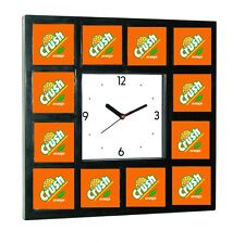 retro Orange Crush Clock sign promo around the Clock with 12 surrounding images picture