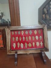 25 Authentic arrowheads in Burnt pine Case  picture