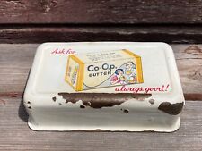 RARE MCKEE JADITE 1 LB. BUTTER DISH ENAMEL CO-OP ADVERTISING LID ONLY picture