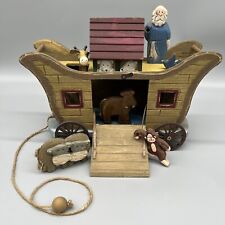 Noahs Ark Pull Toy by Transfer Int'l Corp Wooden Playroom Decor - FLAW picture