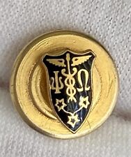 Psi Omega Fraternity Dental Screwback Pin Rare Collectors Beautiful Condition picture