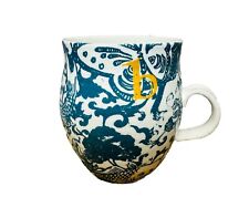 Anthropologie Homegrown Monogram Letter B Blue Floral Initial Mug Cup Coffee Tea picture