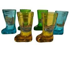 Vintage Mod Dep Made in Italy Boot Shot Glasses with Venice Scenes - Set of 6 picture