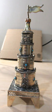 Gorgeous Sterling Silver Spice Tower, Judaica, Besamim, Filigree Design picture
