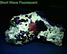 474g Well Terminated Fluorescent Hauyne Crystals With Calcite & Pyrite On Matrix picture