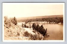 Wellston MI-Michigan RPPC, Pine River, Antique, Vintage c1941 Souvenir Postcard picture