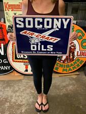 Antique Vintage Old Style Sign Socony Standard Oil Made in USA picture