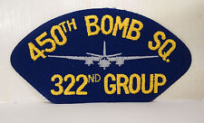 450th Bomb SQ. 322nd Group Blue patch with grey plane patches USN USAF USA NEW picture