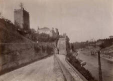 Walls of Visconti castle and the Adda river, Trezzo sull'Adda, Lom- Old Photo picture