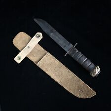 WWII Blade Marked USMC Marine Corps Kabar Mk2 Trench Art Grip Knife picture
