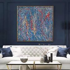 Sale Abstract Caribbean Red 36H X 24W Framed Canvas Giclee Winford $595 Now $295 picture