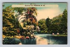 Weirton WV-West Virginia Scenic Greetings Scenic View, Antique, Vintage Postcard picture