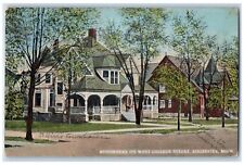 1915 Residences West College Street Exterior House Rochester Minnesota Postcard picture