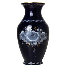 Gzhel Porcelain Vase Hand Painted in Russia Original Authentic Blue Cobalt Гжель picture