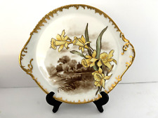 Antique CFH/GDM Limoges Hand Painted Dresser Tray w/Yellow Daffodils  1881-1891 picture