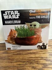 Chia Cat Grass Planter Featuring The Child Baby Yoda Star Wars The Mandalorian. picture