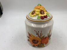 Inhomestylez Ceramic 7in Fall Sunflowers Canister BB01B11012 picture