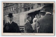 c1910's President Roosevelt Viewing The Team Ezra Meeker Oregon Trail Postcard picture