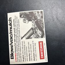 Jb98 Craftsman Card Sears Roebuck 1996/97 #57 Blow Vac Mulch picture