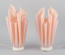Georgia Jacobs, French designer. A pair of rose-coloured table lamps in resin. picture