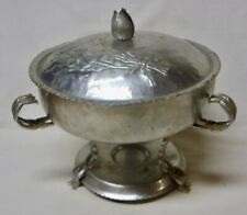 Vintage Everlast Aluminum Hammered Covered CASSEROLE DISH (w/Tulips, #1) picture