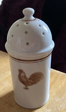 Rauschert White Porcelain MUFFINAIRE Domed Shaker Brown ROOSTER Chicken picture