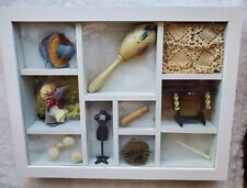 Sewing Shadowbox With Antique & Vintage Items picture
