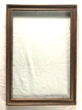 Antique Oak Arts & Crafts Picture Frame w/ Original Pane Foster Bros Holds 15x10 picture