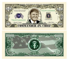 ✅ President Donald Trump 100 Pack Commander In Chief 1 Million Dollar Bills ✅ picture